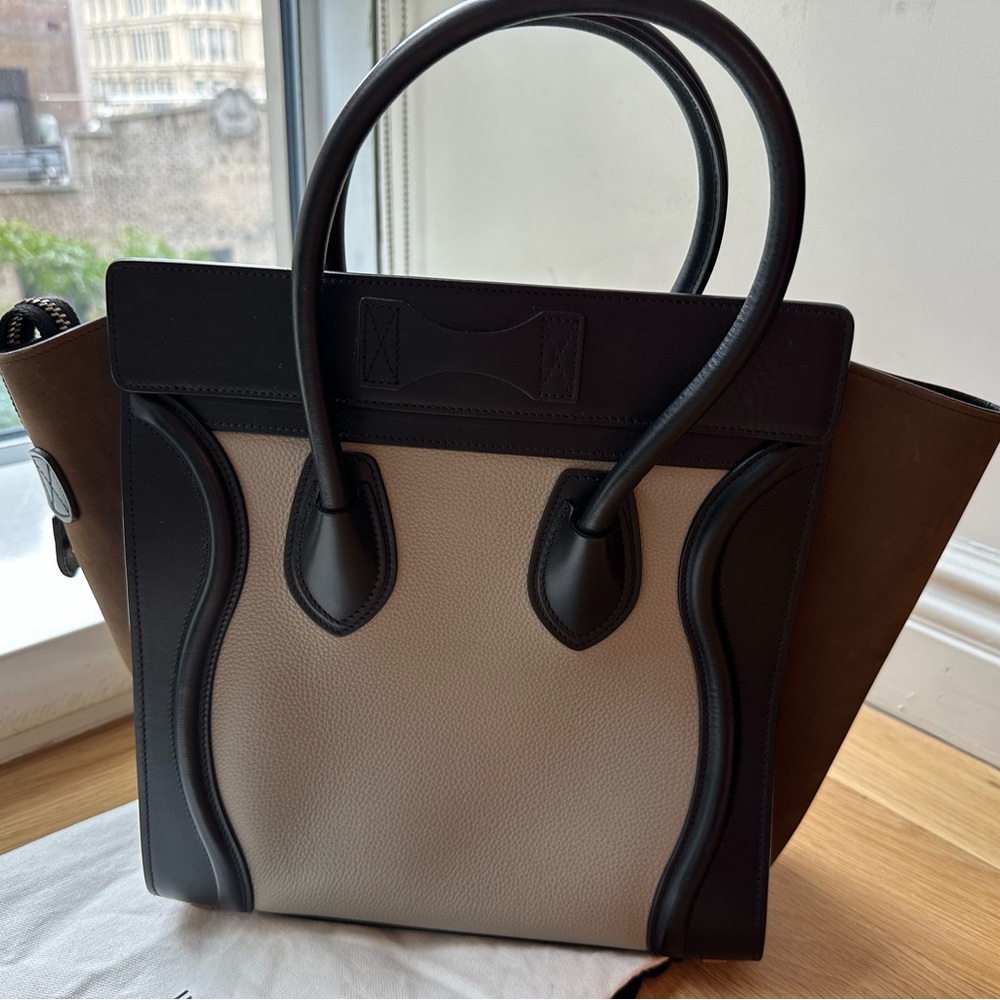 Celine Tricolor mini Luggage Tote (USED) Very good condition!!! - Picture 5 of 12